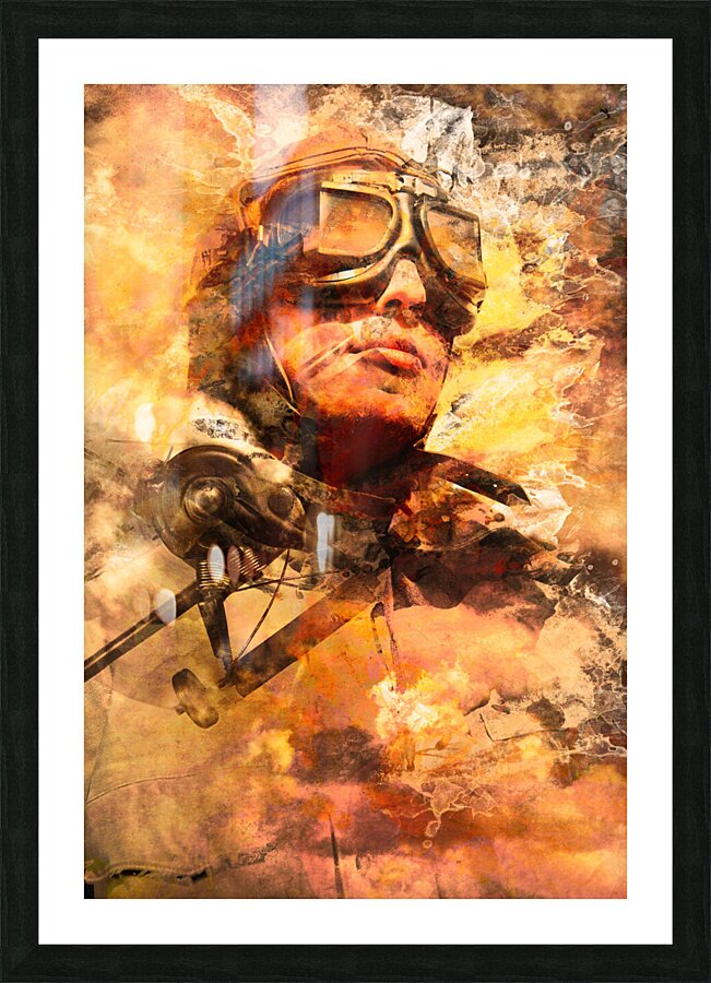 Painted pilots at war Picture Frame print