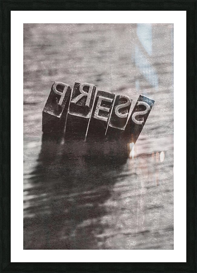 Vintage press industry blocks Picture Frame print