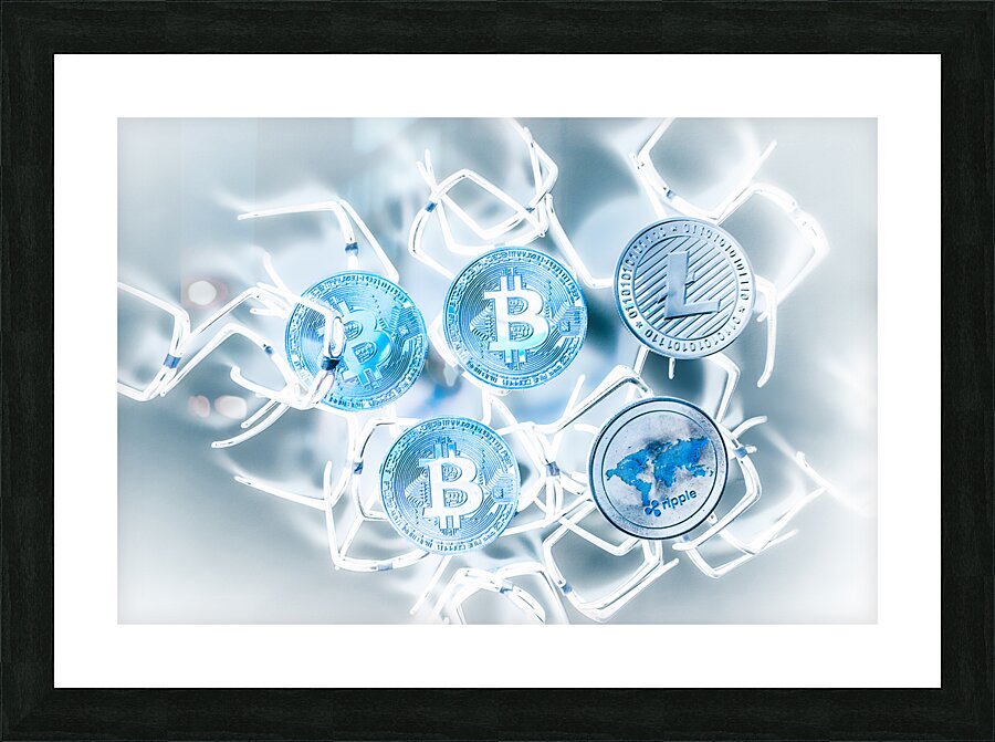 Blockchain network Picture Frame print