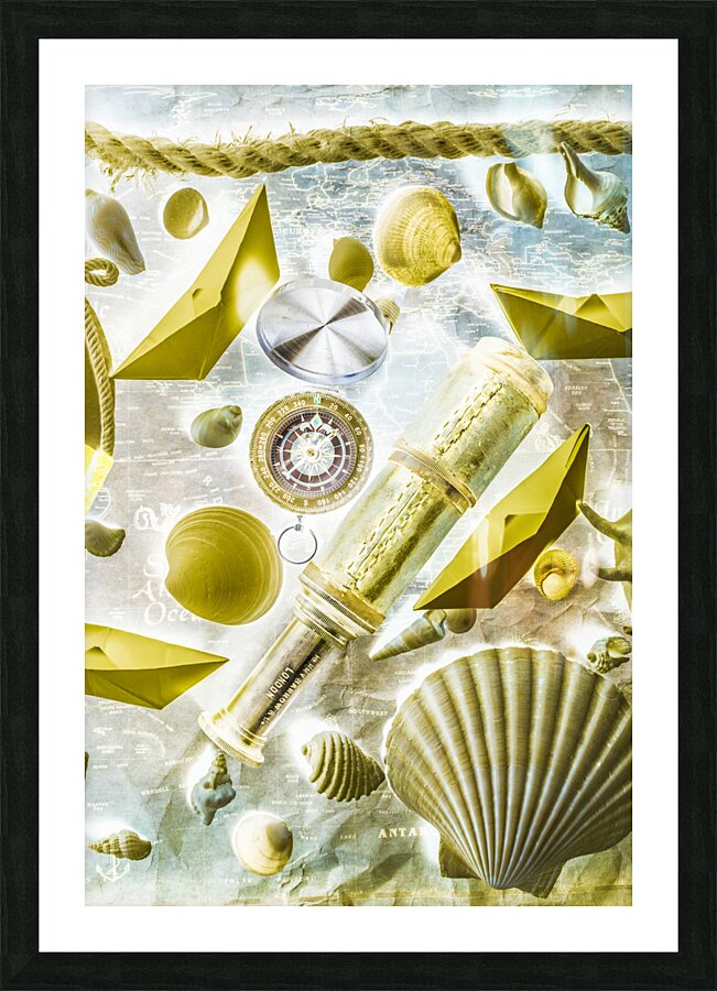 Souveniring seas Picture Frame print