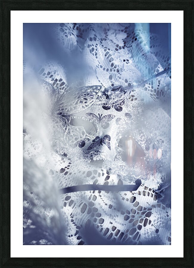 Mysterious carnival mask Picture Frame print