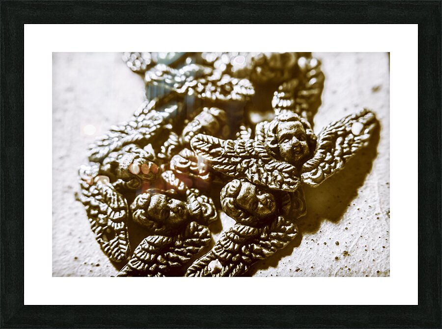 Vintage angels artwork Picture Frame print