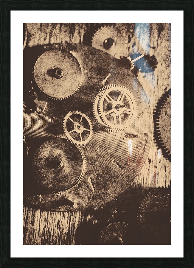 Industrial gears Picture Frame print