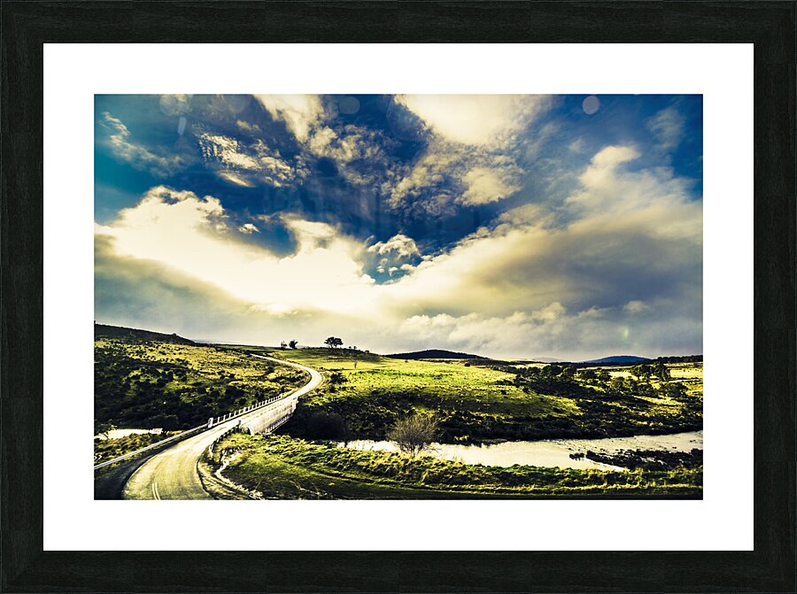 Journey through hills and valleys Picture Frame print