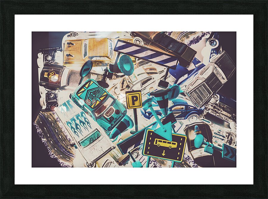 Motorised metropolis Picture Frame print