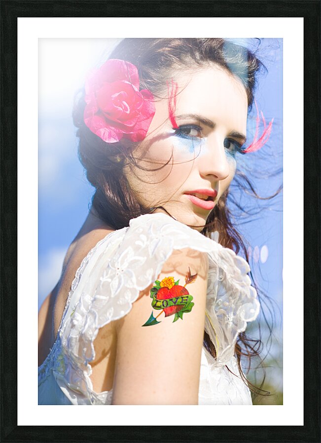 Love Heart And Arrow Tattoo Picture Frame print