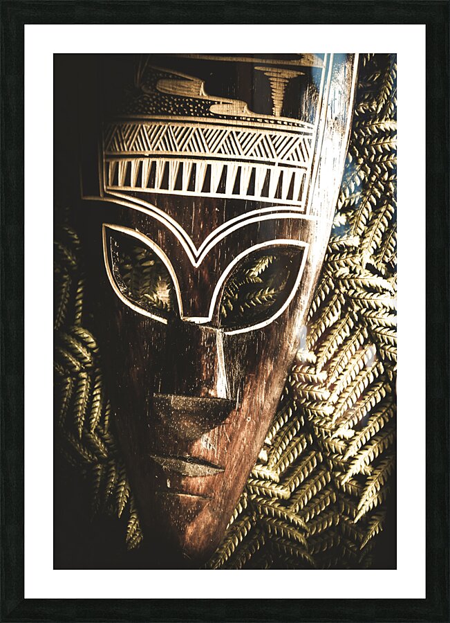Rainforest tribal mask Picture Frame print