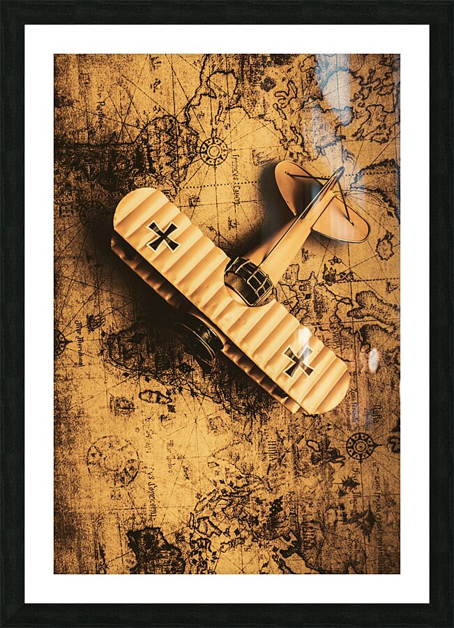 A pilots vintage adventure  Picture Frame print