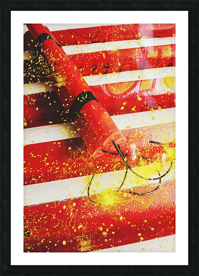 Cartoon bomb Picture Frame print