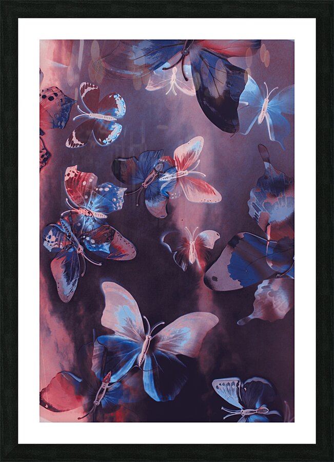 Artistic colorful butterfly design Picture Frame print