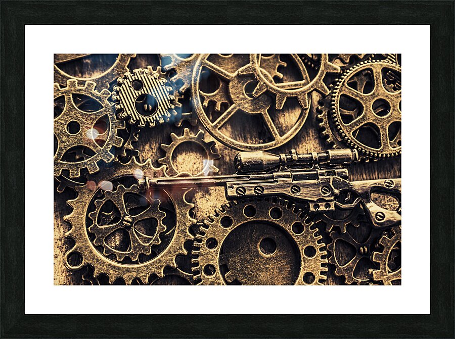 Miniature AWM bolt-action sniper rifle  Picture Frame print