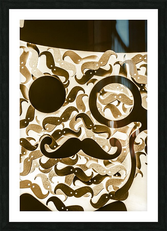 Hairy Hipster Picture Frame print