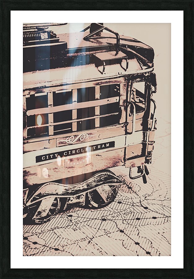 City circle street artwork Picture Frame print