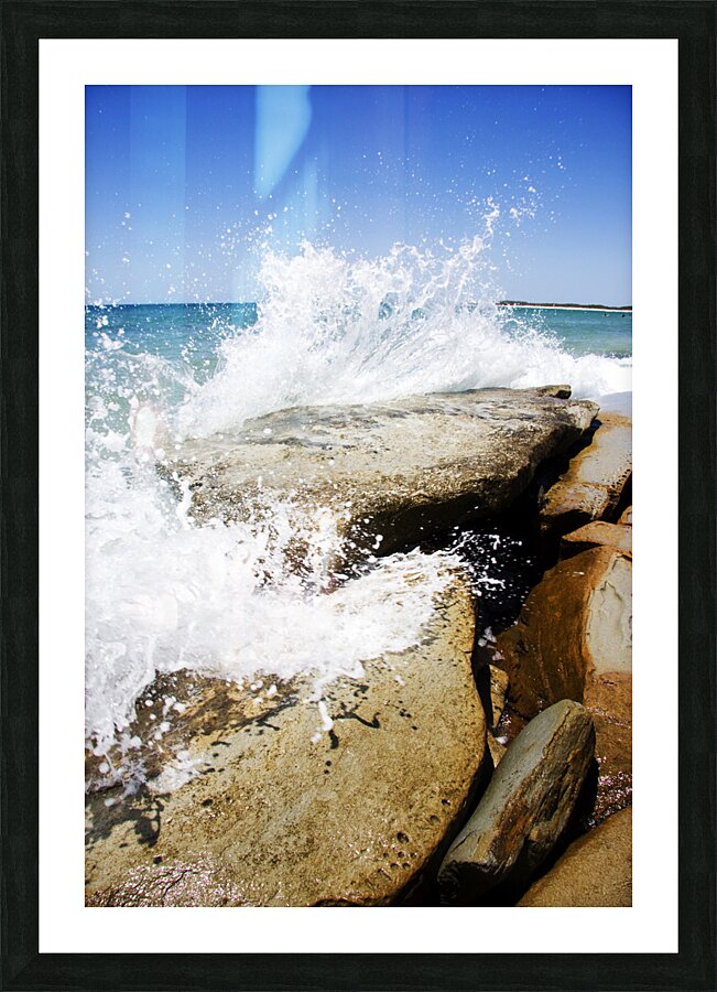 Coastal Collision Picture Frame print