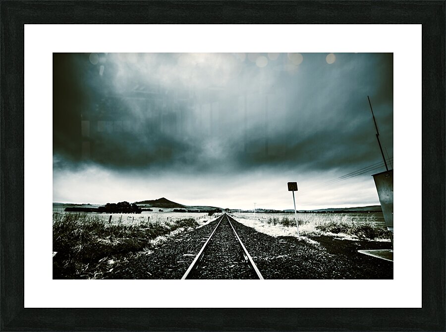 Snow railway Picture Frame print