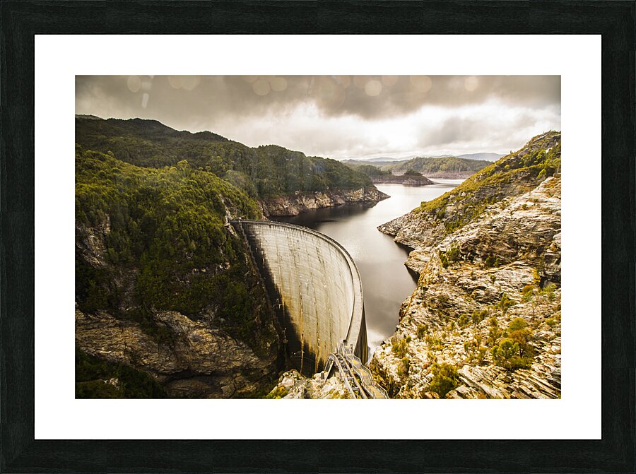 Tasmania Hydropower Dam Picture Frame print