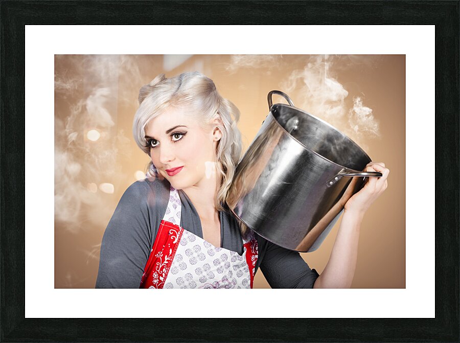 Retro women and homemakers. Pin up Cooking Picture Frame print