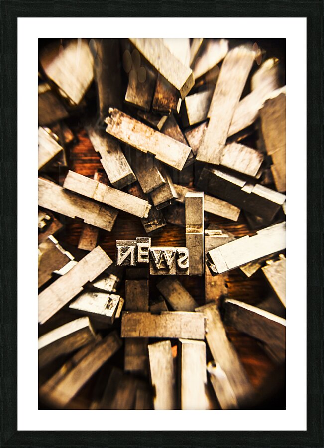 News in press typeset Picture Frame print
