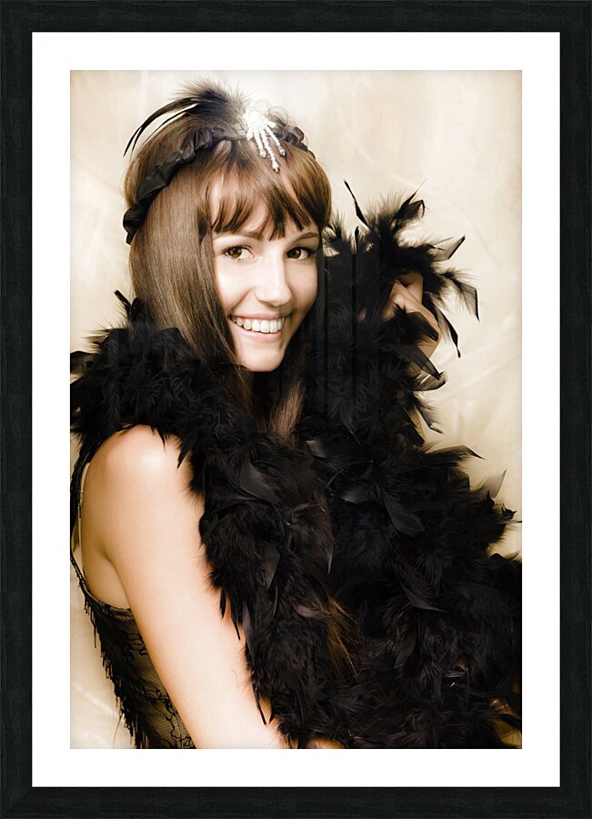 1920s Vintage Cabaret Girl Picture Frame print
