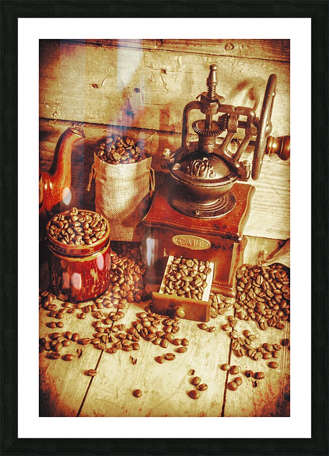 Old bean mill decor. Kitchen art Picture Frame print