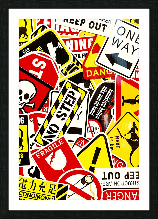 Street sign city Picture Frame print