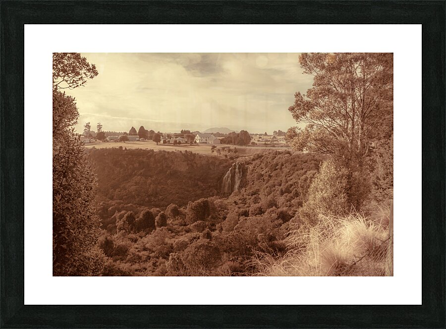 Vintage fine art landscape. Tasmania country towns Picture Frame print