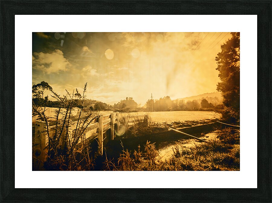 Zeehan Tasmania Outback Bridge Picture Frame print