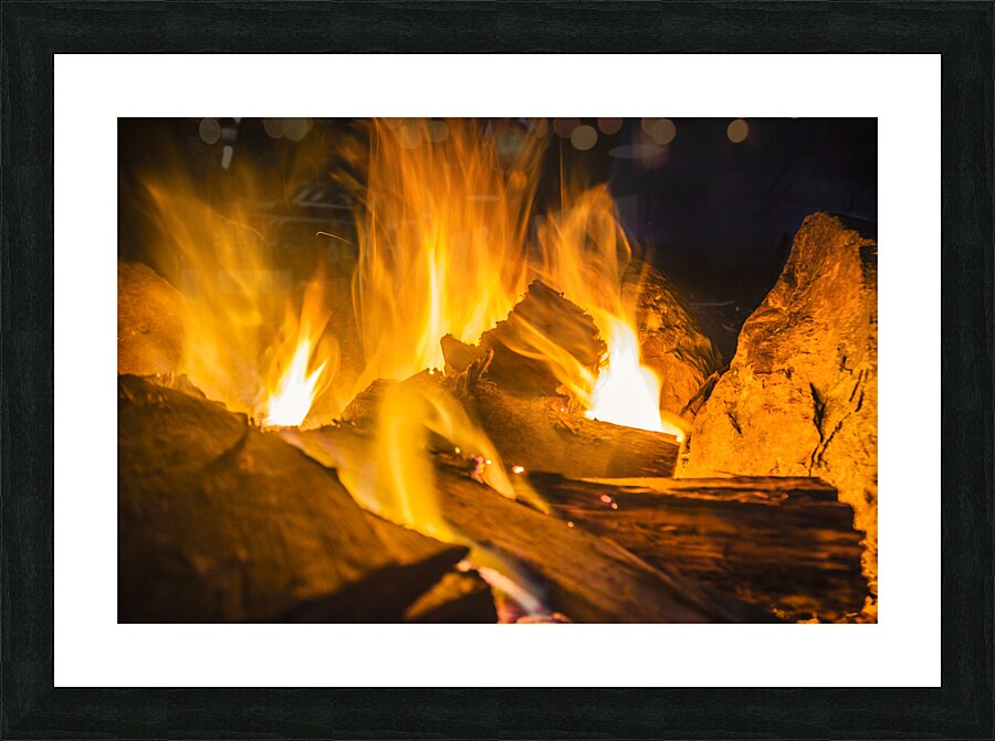 Campfires light Picture Frame print