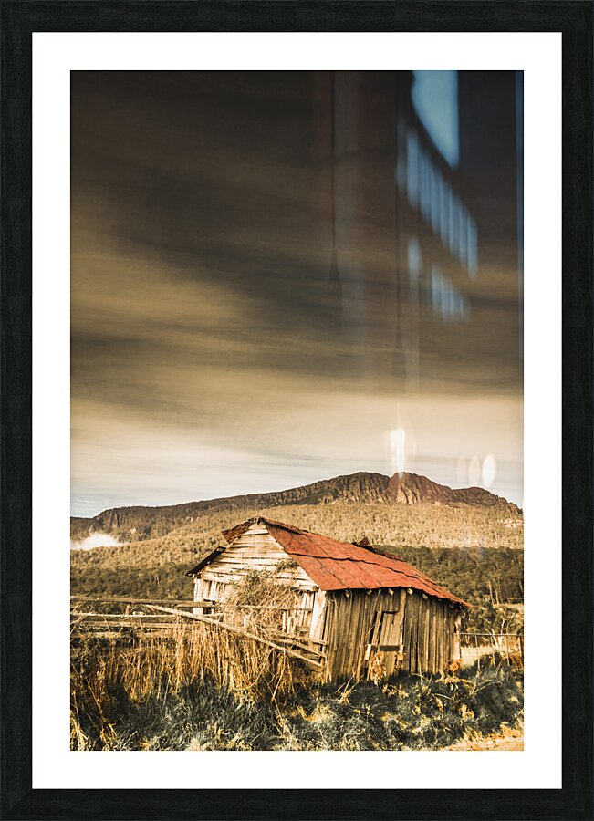 Regional ranch ruins Picture Frame print