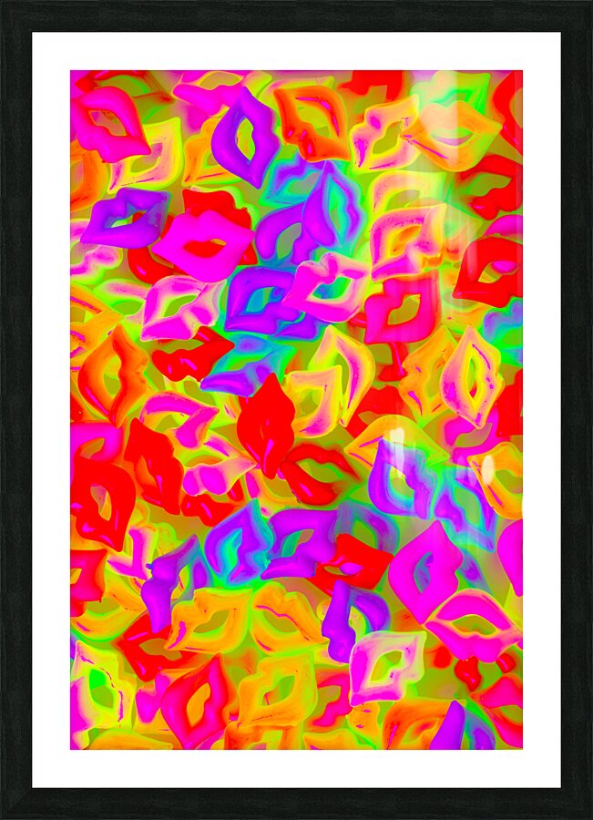 Neon love Picture Frame print