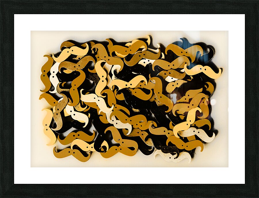 Wooden whiskers Picture Frame print