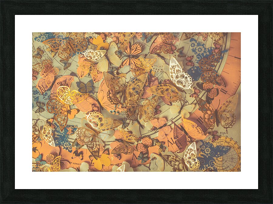 With faded colors and intricate markings Picture Frame print