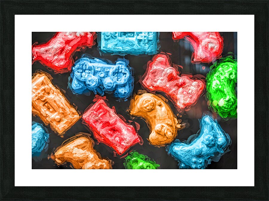 Controller colours Picture Frame print