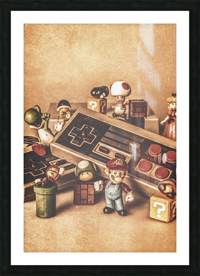 A vintage gamer dreams Picture Frame print