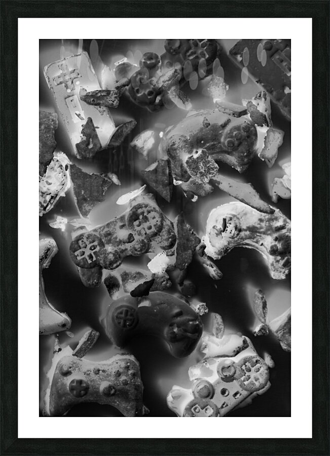 Action packed gaming Picture Frame print