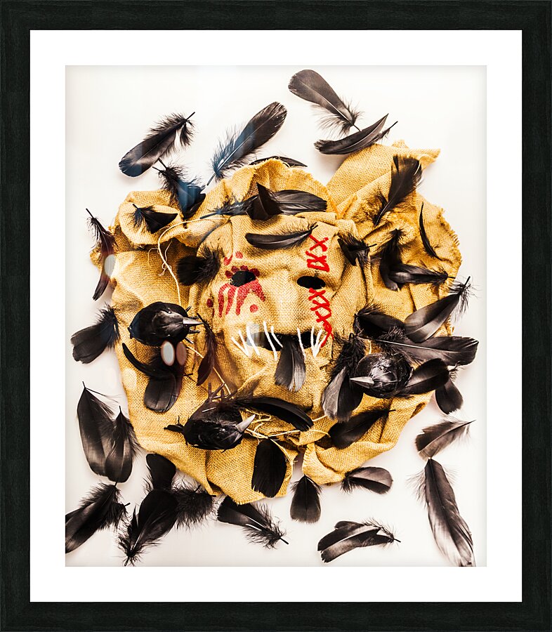 Crowed and feathered Picture Frame print