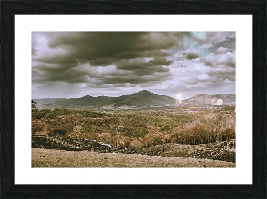 Overcast dramatic views of Mount Perry Picture Frame print