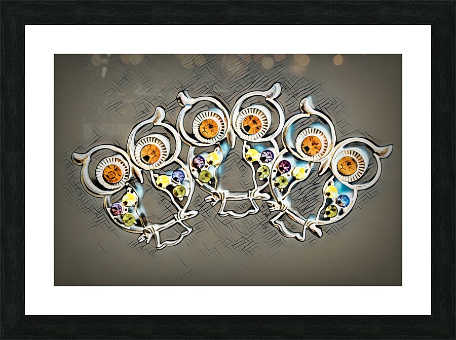 Kooky owls Picture Frame print
