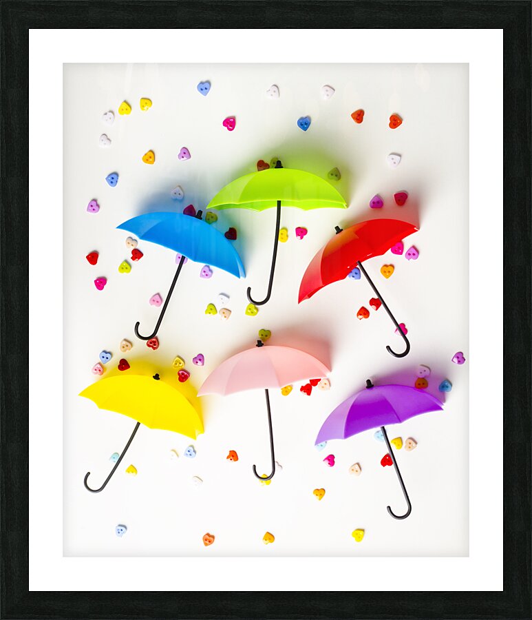 Raining summer love Picture Frame print