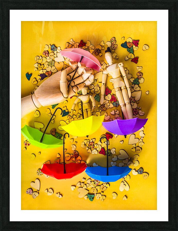 A rain play Picture Frame print