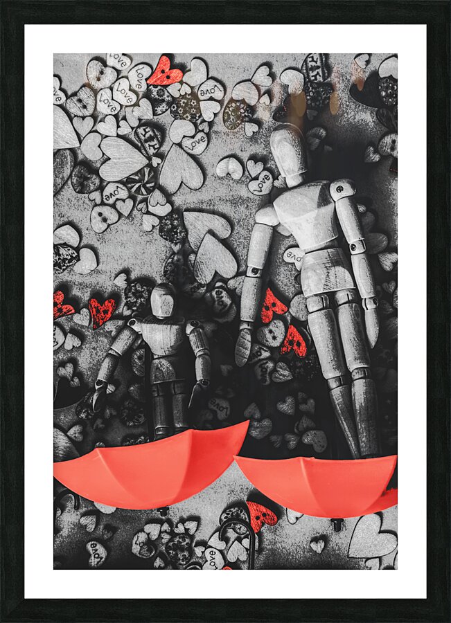 Amidst a sea of hearts Picture Frame print