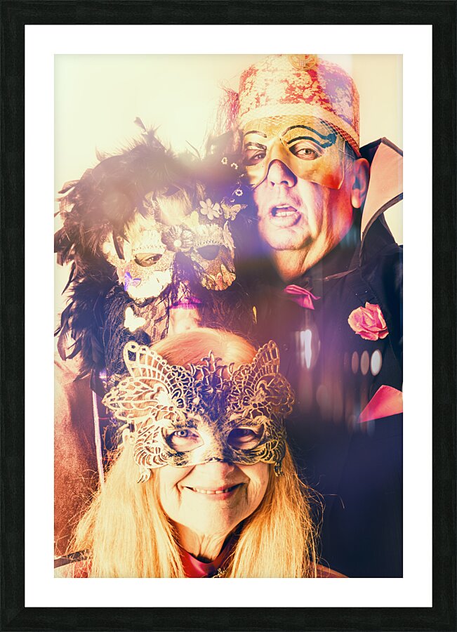 Masquerading in masks Picture Frame print