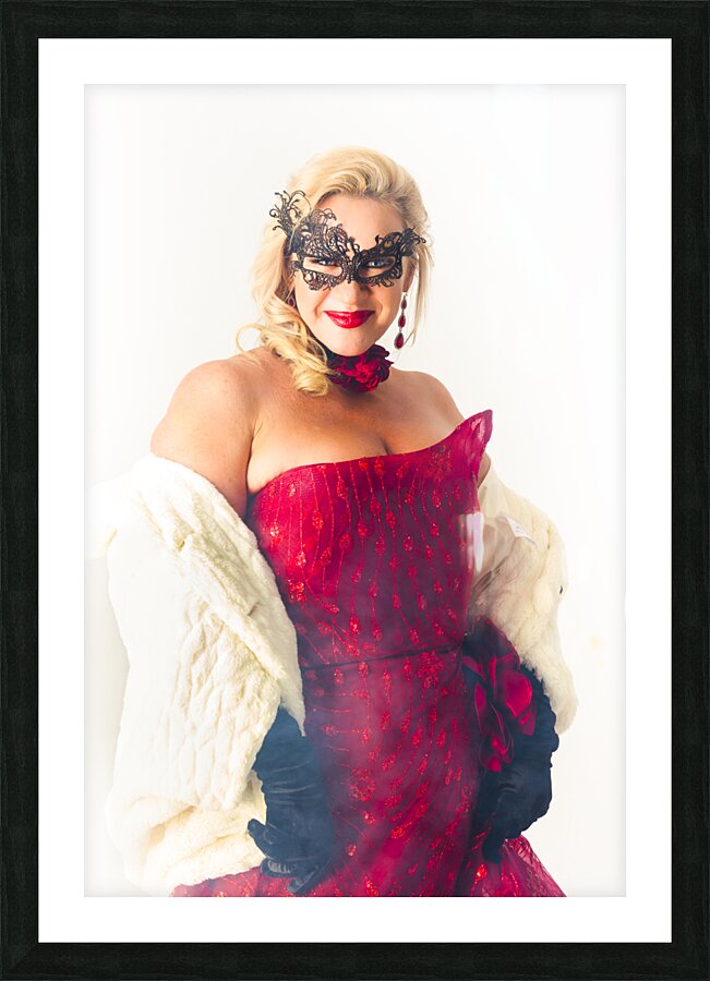 Modern masquerade beauty Picture Frame print