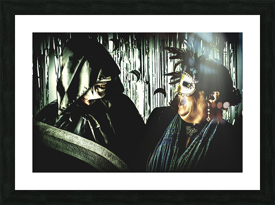 A grim meeting Picture Frame print