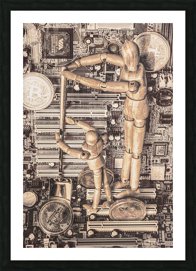 Block heights Picture Frame print