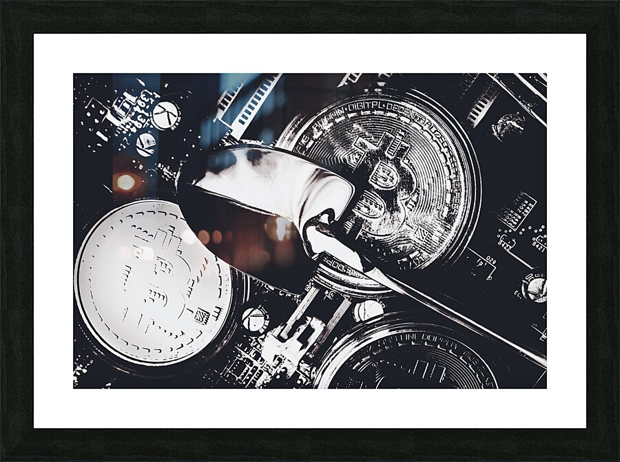 Hashrate harvest Picture Frame print