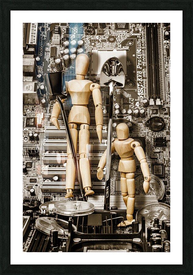 Block miners Picture Frame print