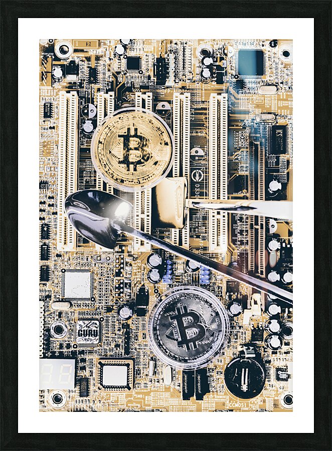 Crypto mine Picture Frame print