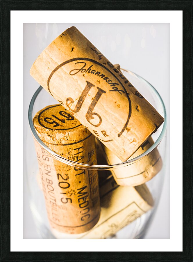 Corks gathering Picture Frame print