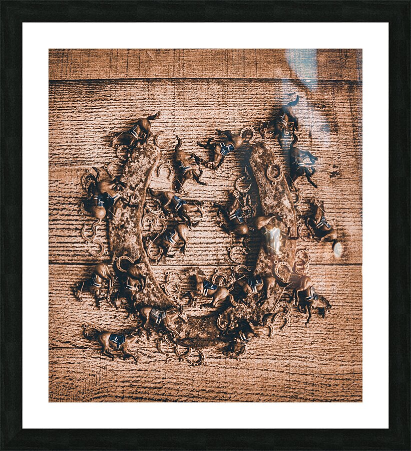 Horseshoe racing Picture Frame print